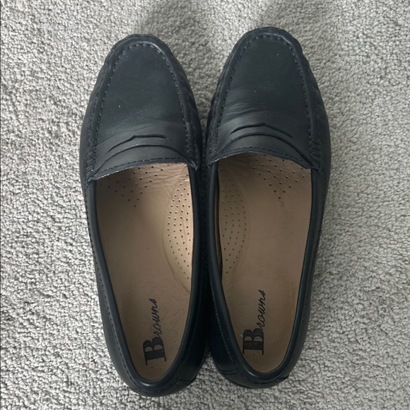 Black Womens Slip-On Loafers workwear - Picture 1 of 1